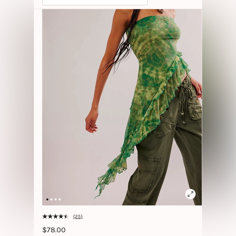 Free people Taylor tube top in green